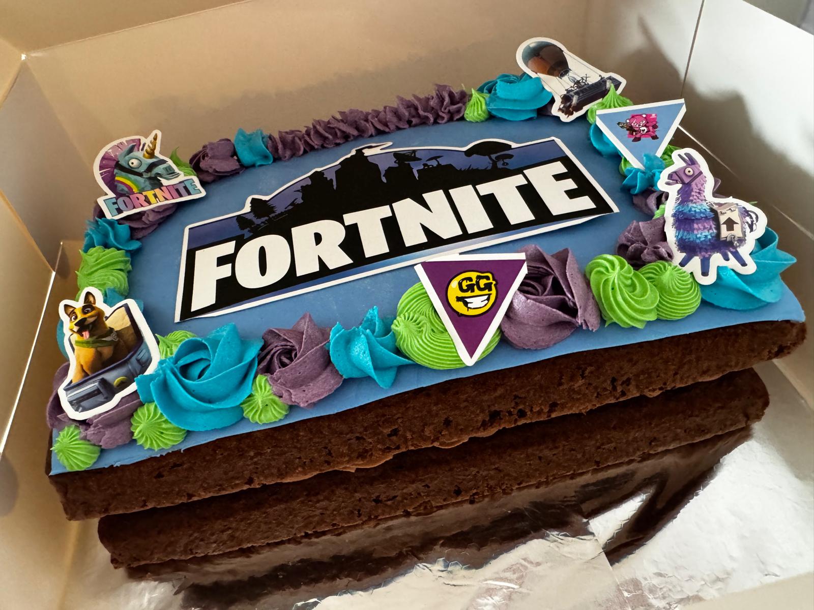 Fortnite celebration cake