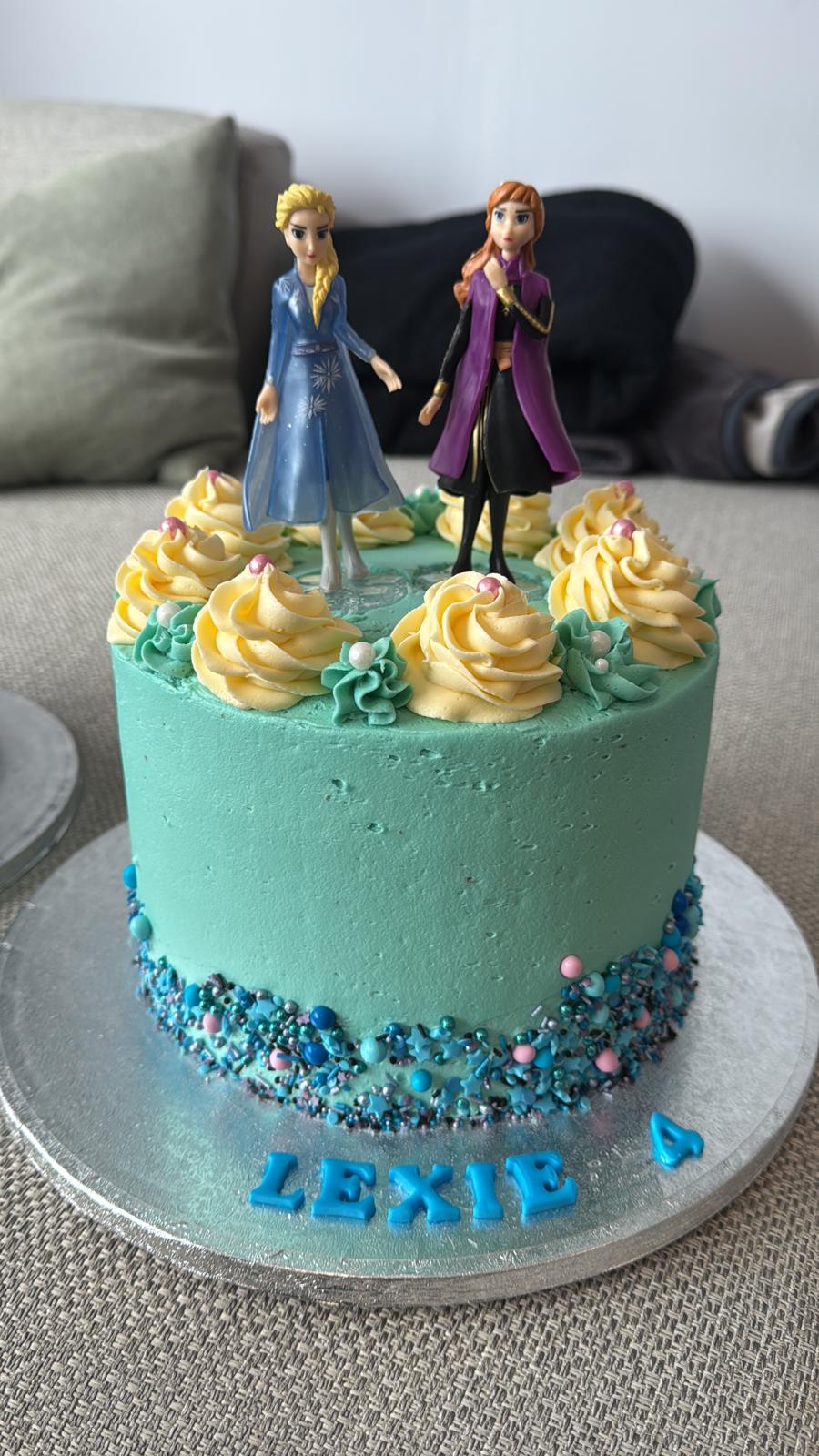 Frozen celebration cake
